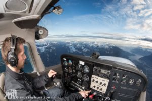 Aerial photography over the Howe Sound