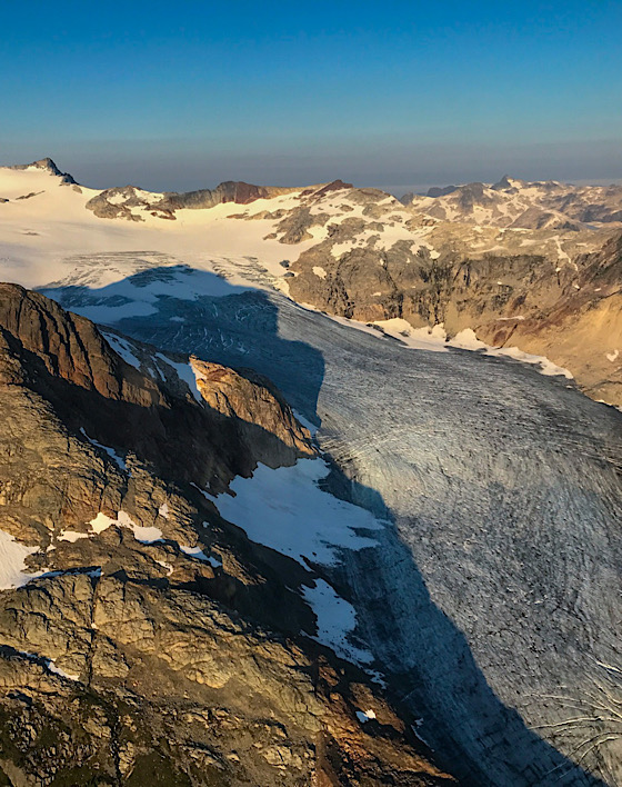 Glaciers in the Ashlu Valley