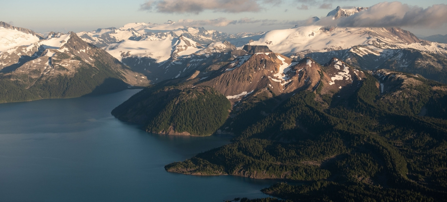 Mount Garibaldi with Table Mountain and Mount Price in the foreground