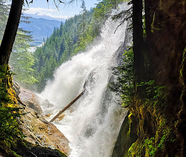 Crooked Falls in Squamish in summer