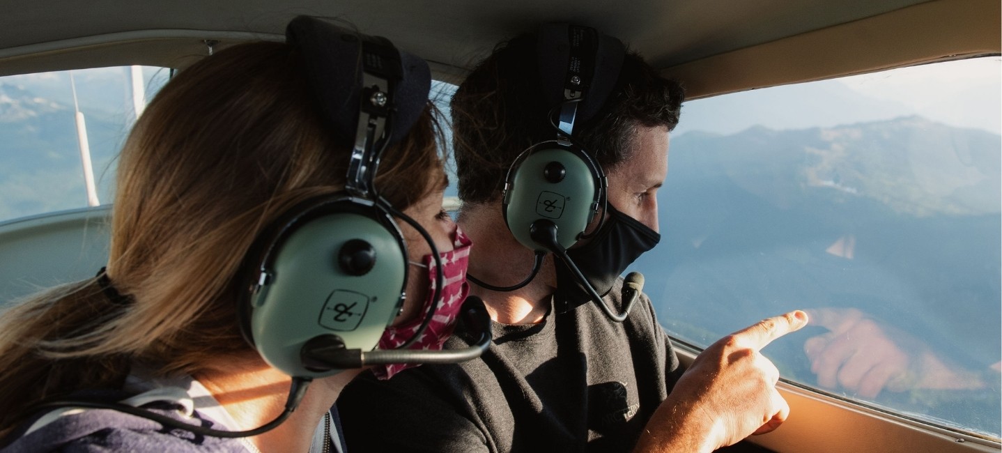 Face masks on board a flight